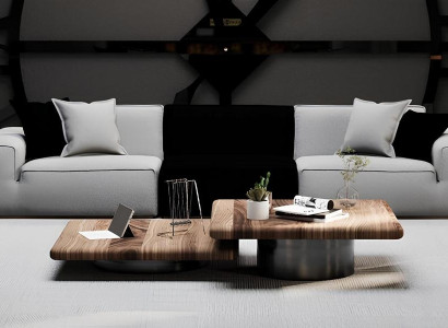 Sofa mit 2 Sesseln für das Wohnzimmer in stilvollem Design