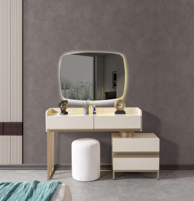 Schminktisch mit Spiegel modern Holz Kosmetiktisch Schlafzimmer