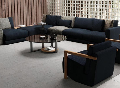 Ecksofa mit Sessel in stilvollem Design Spektakulär und bequem zugleich