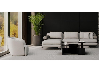 Ecksofa mit Sessel für das Wohnzimmer Linien, in denen Komfort wohnt