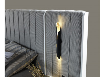 Schlafzimmer-Set mit Bett und 2 Nachttischen im modernen Design