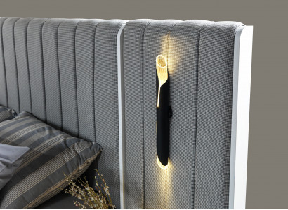 Schlafzimmer-Set mit Bett und 2 Nachttischen im modernen Design