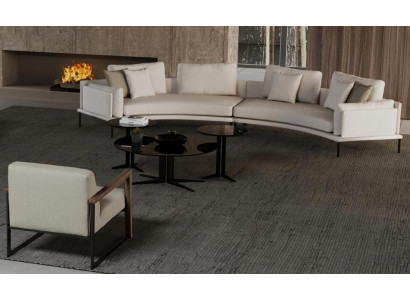 Sofa mit Sessel für das Wohnzimmer Ästhetik des Komforts in jeder Linie