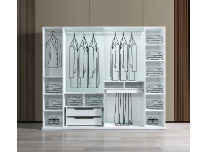 Kleiderschrank Schlafzimmer 255 cm modern großer Schrank