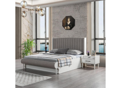 Schlafzimmer 3tlg. Bett + 2 Nachttische Möbel Set elegant