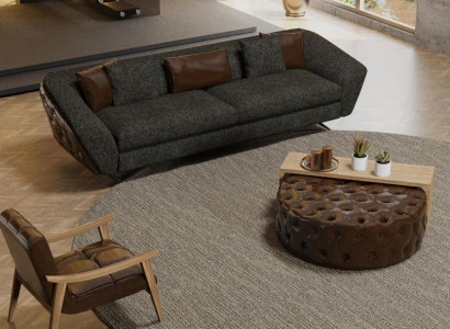 Wohnzimmerset Sofa, Sessel und Couchtisch in modernem Design