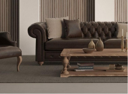 Sofa mit Sessel für das Wohnzimmer Moderne Gemütlichkeit ohne Übermaß