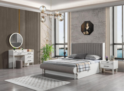 Komplettschlafzimmer modern 5tlg. Bett Nachttische Schrank