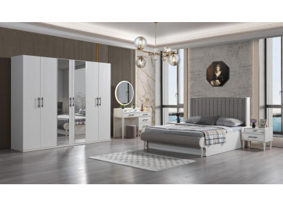 Komplettschlafzimmer 6-teilig Bett Schrank Nachttische modern