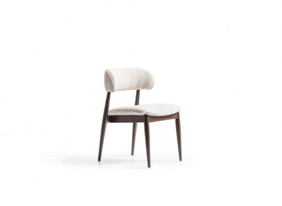 Beiger Holz-Textil Stuhl im eleganten Design