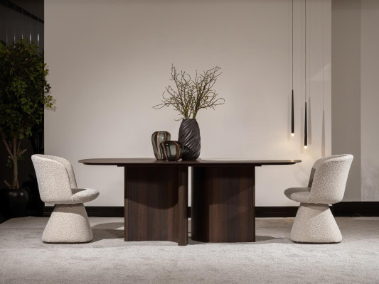 Elegantes Esszimmer Set aus Holz in Braun mit stilvollem Design