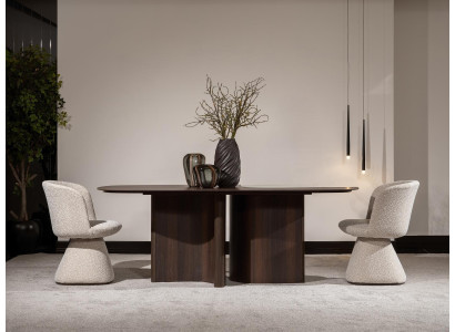 Elegantes Esszimmer Set aus Holz in Braun mit stilvollem Design