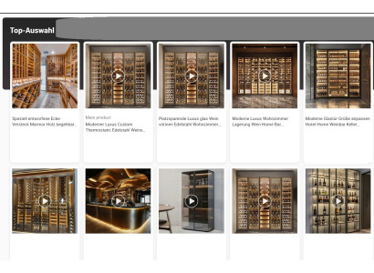 Eleganter Weinschrank aus Edelstahl in Gold mit Dual-Zone-Kühlung