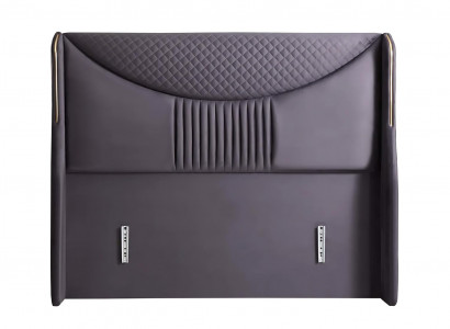 Grau modernes Bett mit Matratze aus Textil und Holz