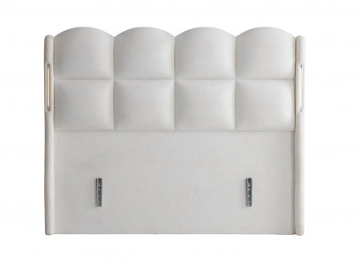 Elegantes weißes Bett mit Matratze in modernem Design