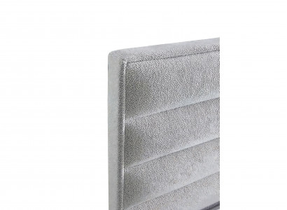 Modern graues Textilbett mit Matratze in elegantem Design