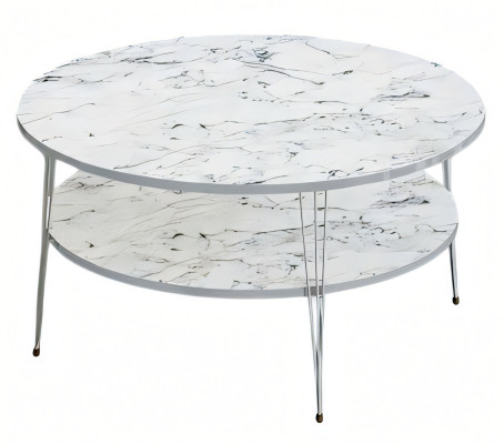 Weißer Holz-Couchtisch im modernen Design