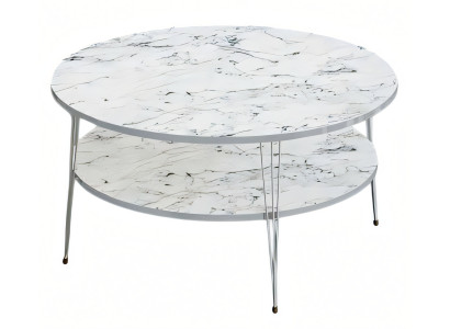 Weißer Holz-Couchtisch im modernen Design