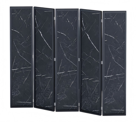 Schwarzer moderner Raumteiler aus MDF für Wohnzimmer und Büro