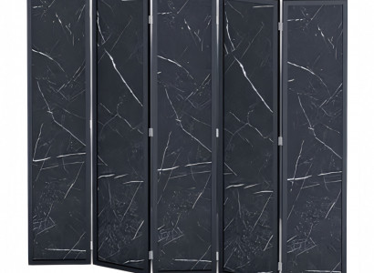 Schwarzer moderner Raumteiler aus MDF für Wohnzimmer und Büro