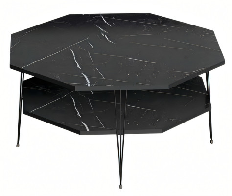 Eleganter schwarzer Couchtisch aus Holz für modernes Wohnzimmer