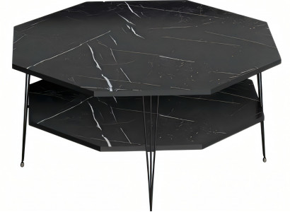 Eleganter schwarzer Couchtisch aus Holz für modernes Wohnzimmer