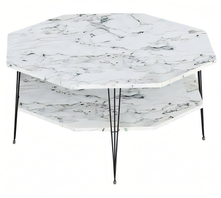 Moderner weißer Couchtisch aus Holz mit stilvollem Design