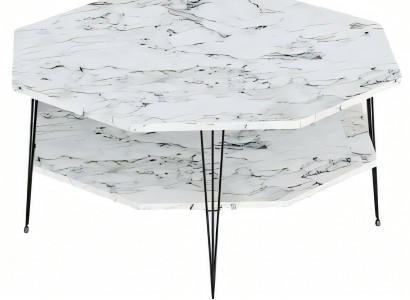 Moderner weißer Couchtisch aus Holz mit stilvollem Design