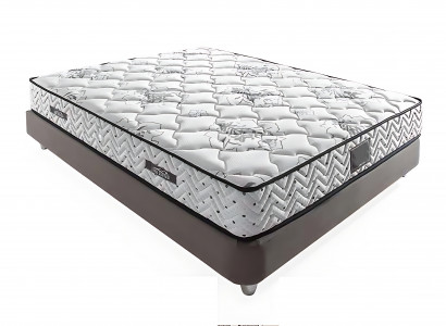 Grau Textilbett mit Matratze modernes Design