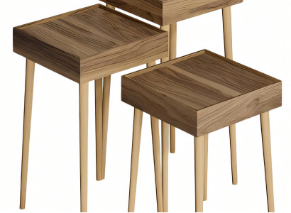 Beistelltisch Holz Braun Elegant Modern
