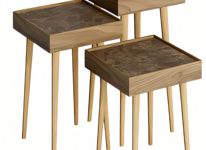 Holz Beistelltisch in Braun, eleganter Stil, vielseitig einsetzbar