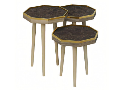 Eleganter Beistelltisch aus Holz in Braun für modernes Zuhause