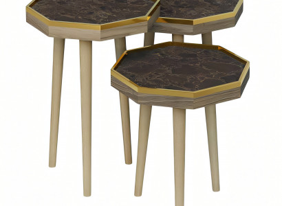 Eleganter Beistelltisch aus Holz in Braun für modernes Zuhause