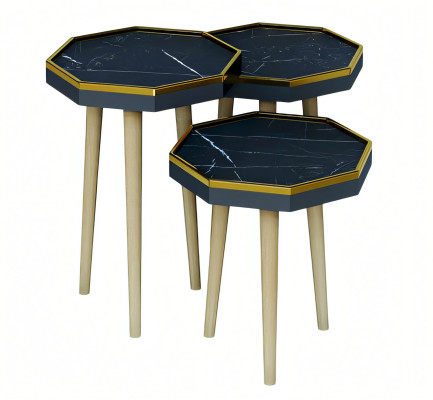 Schwarzer Holztisch im modernen Design