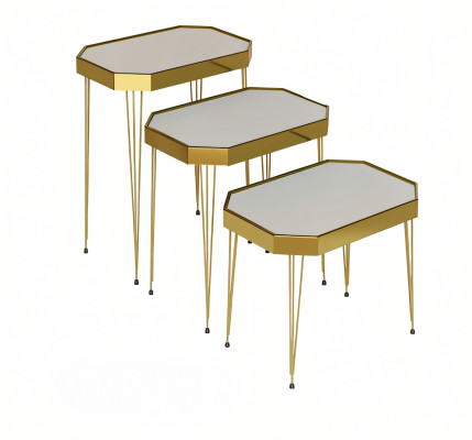 Eleganter weißer Beistelltisch aus Holz im modernen Design