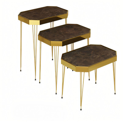 Eleganter Beistelltisch aus Holz in Braun für Wohnzimmer