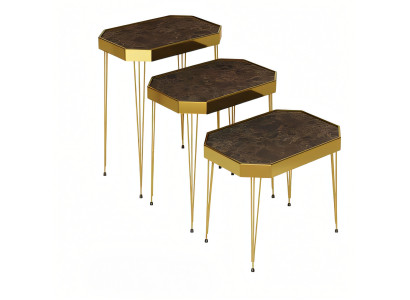 Eleganter Beistelltisch aus Holz in Braun für Wohnzimmer