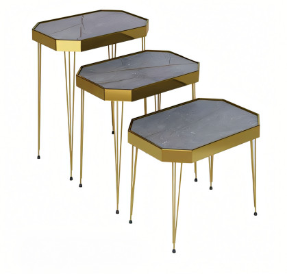 Moderner grauer Beistelltisch aus Holz