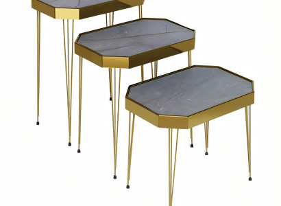 Moderner grauer Beistelltisch aus Holz