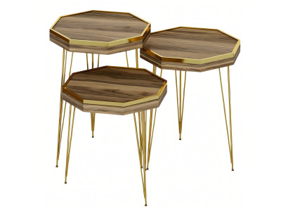 Eleganter brauner Holztisch im modernen Design