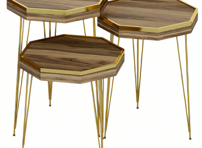 Eleganter brauner Holztisch im modernen Design