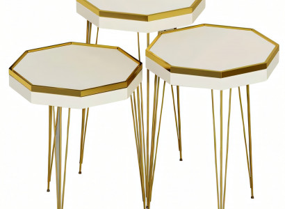 Beistelltisch Holz Beige Modern Elegant