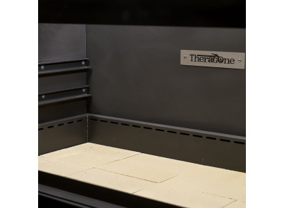 Elegante Außenküche aus Edelstahl in Schwarz für Garten und Terrasse