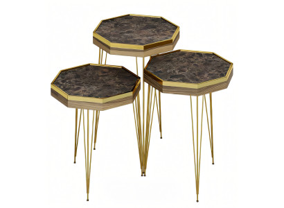 Eleganter Beistelltisch aus Holz in Braun für Wohnzimmer