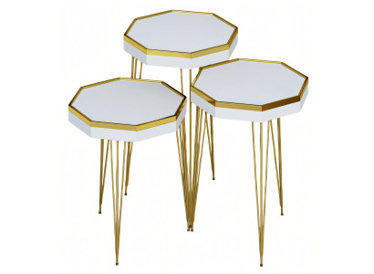 Weiße Holz Beistelltische im modernen Stil, vielseitig und elegant