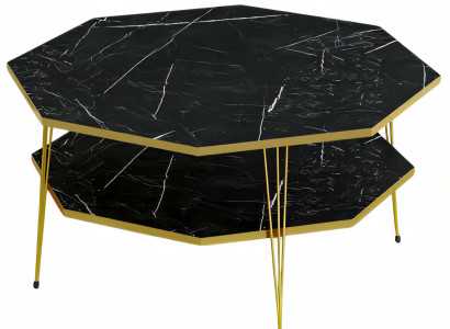 Eleganter schwarzer Couchtisch aus Holz mit modernem Design