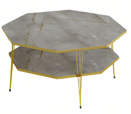 Moderner grauer Couchtisch aus Holz