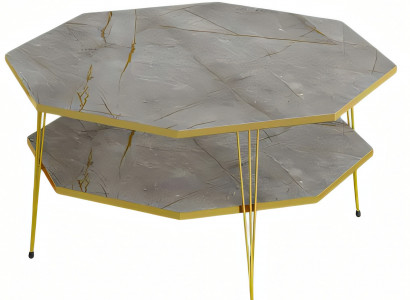 Moderner grauer Couchtisch aus Holz