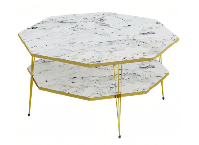 Weißer Holz Couchtisch modern stilvoll