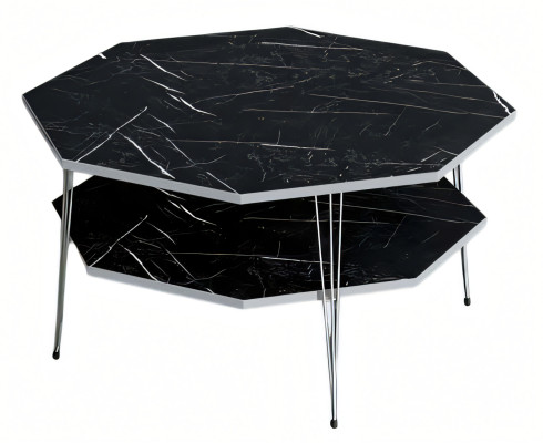 Schwarzer Holz Couchtisch modern eleganter Wohnzimmertisch